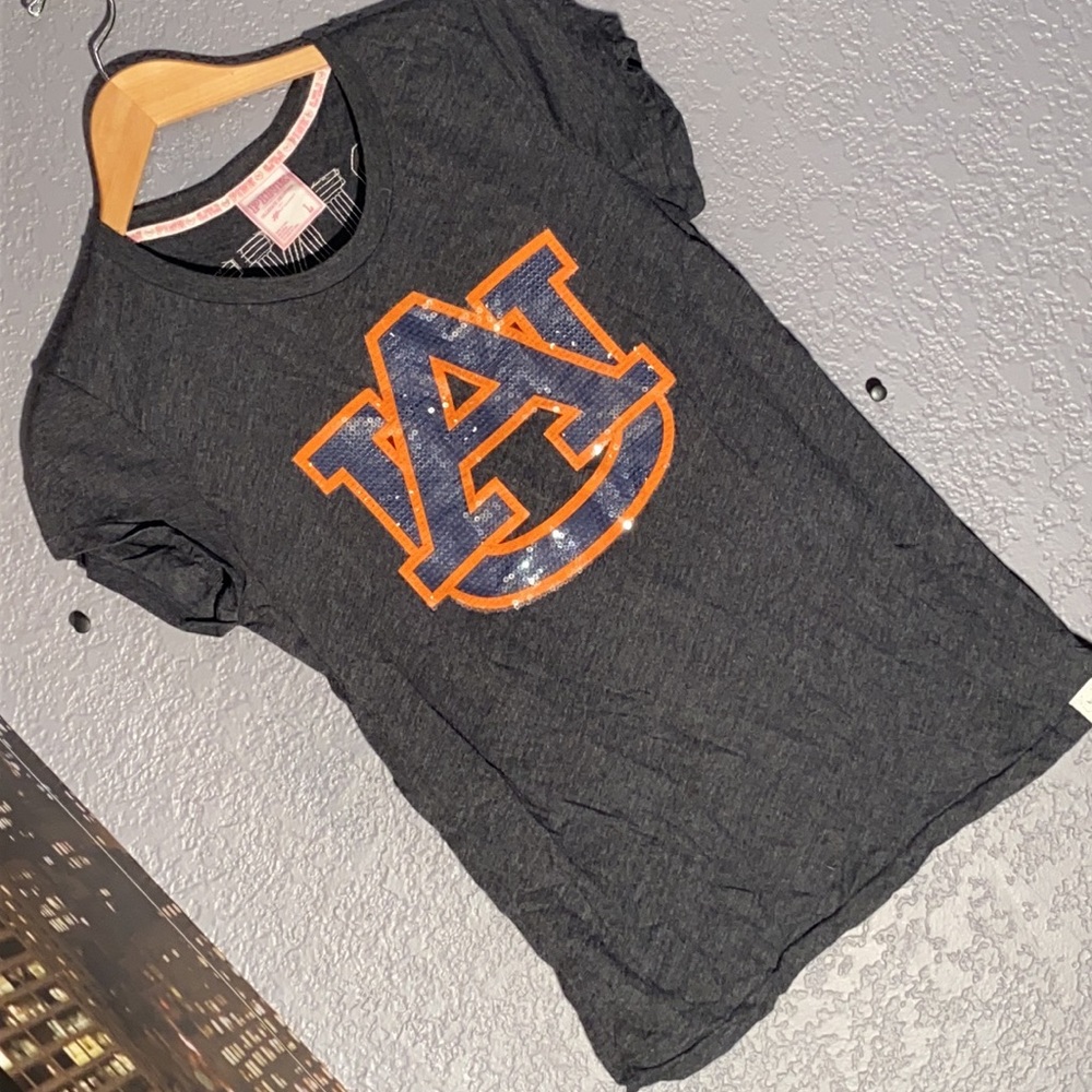 L - PINK VS - sequin orange / grey UA team shirt